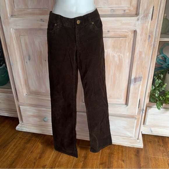 J. Crew Favorite Fit Brown Corduroy Pants Women’s 2 R - Picture 1 of 5